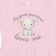 thumbnail image 4 of Inktastic Cute Elephant My Great Grandma Loves Me Girls Baby Dress, 4 of 5