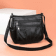 thumbnail image 2 of Bolsa Dama Suave Cuero Gran Capacidad Impermeable P/ Viaje Negro, 2 of 4