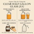 thumbnail image 3 of LD Carlson Clear Half Gallon Glass Jug (Case of 6), 3 of 5