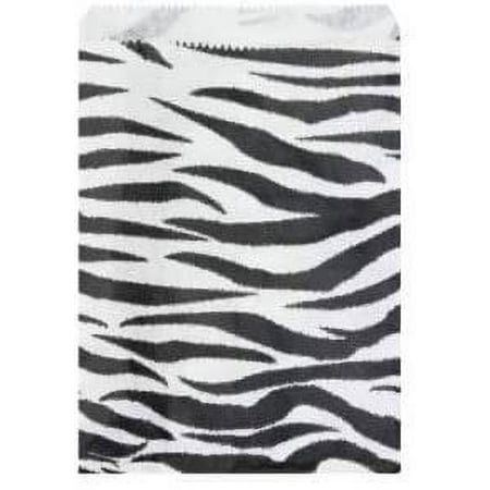888 Display - 200 pcs of 6" x 9" Zebra Print Paper Gift Bags Shopping Sales Tote Bags