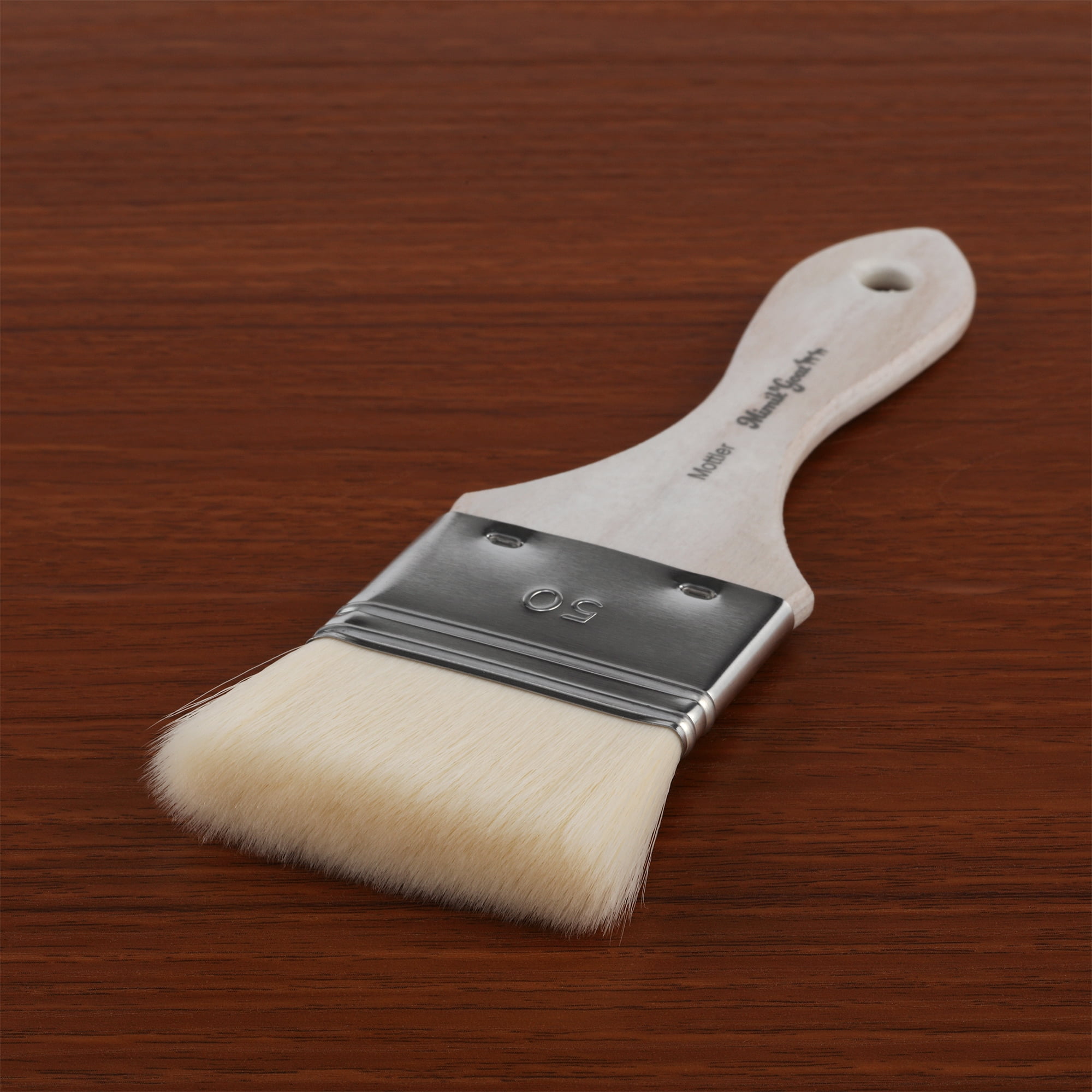 Creative Mark Mimik Synthetic Goat Hair Mottler Paint Brush 2" - Short Handle Flat Watercolor Brush- Soft, Absorbent, Synthetic Paint Brush for Watercolor, Oil & Acrylic- Rust-Proof Ferrule- Handmade