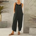 thumbnail image 2 of Mono holgado con botones para mujer, peto de verano y otoño, mono con bolsillos, pantalones y vacaciones, 2 of 4