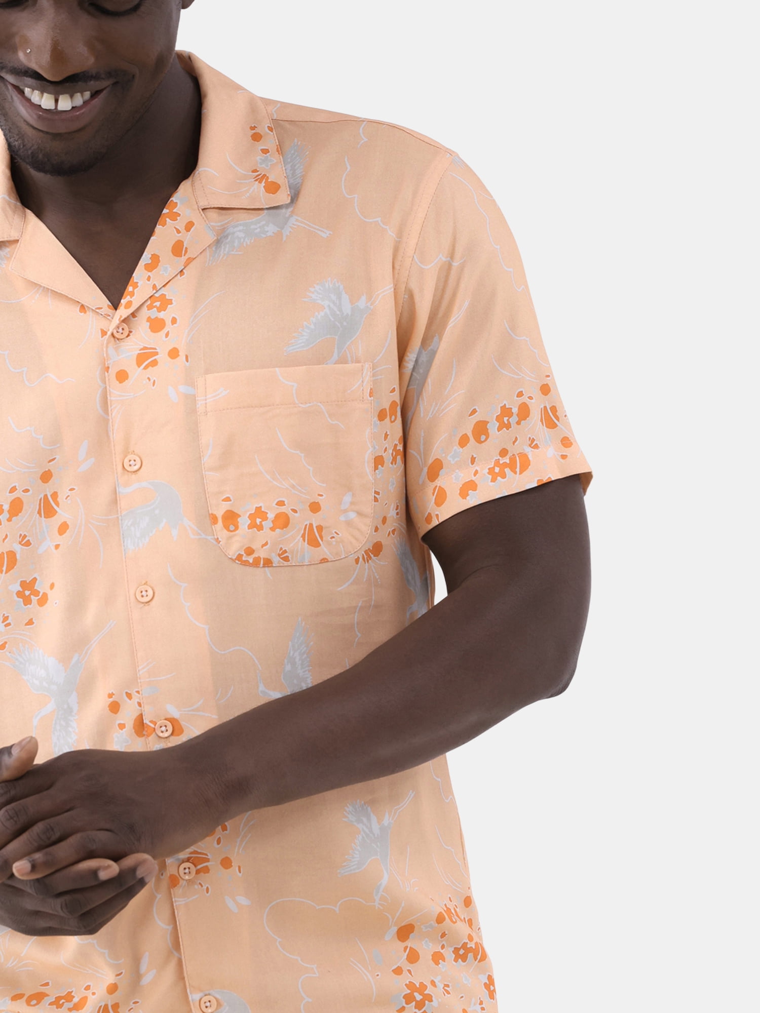 Fly By Night Men's and Big Men's Cove Printed Button Up Shirt, Sizes S-3XL