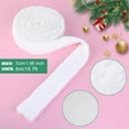 thumbnail image 2 of Triani Christmas Tree Garland Faux Fur Ribbon Trim 6m Christmas Trimming Furry Ribbon Stripe White Long Plush for Bows Clothing Party Supplies(1.96 Inch x 19.7 Feet), 2 of 7