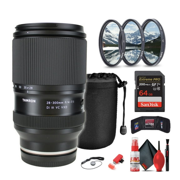 Tamron 28-300mm f/4-7.1 Di III VC VXD Lens for Sony E Bundle