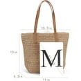 thumbnail image 6 of Women Large Straw Woven Shoulder Bag Beach Travel Top-handle Bag Tote, 6 of 6