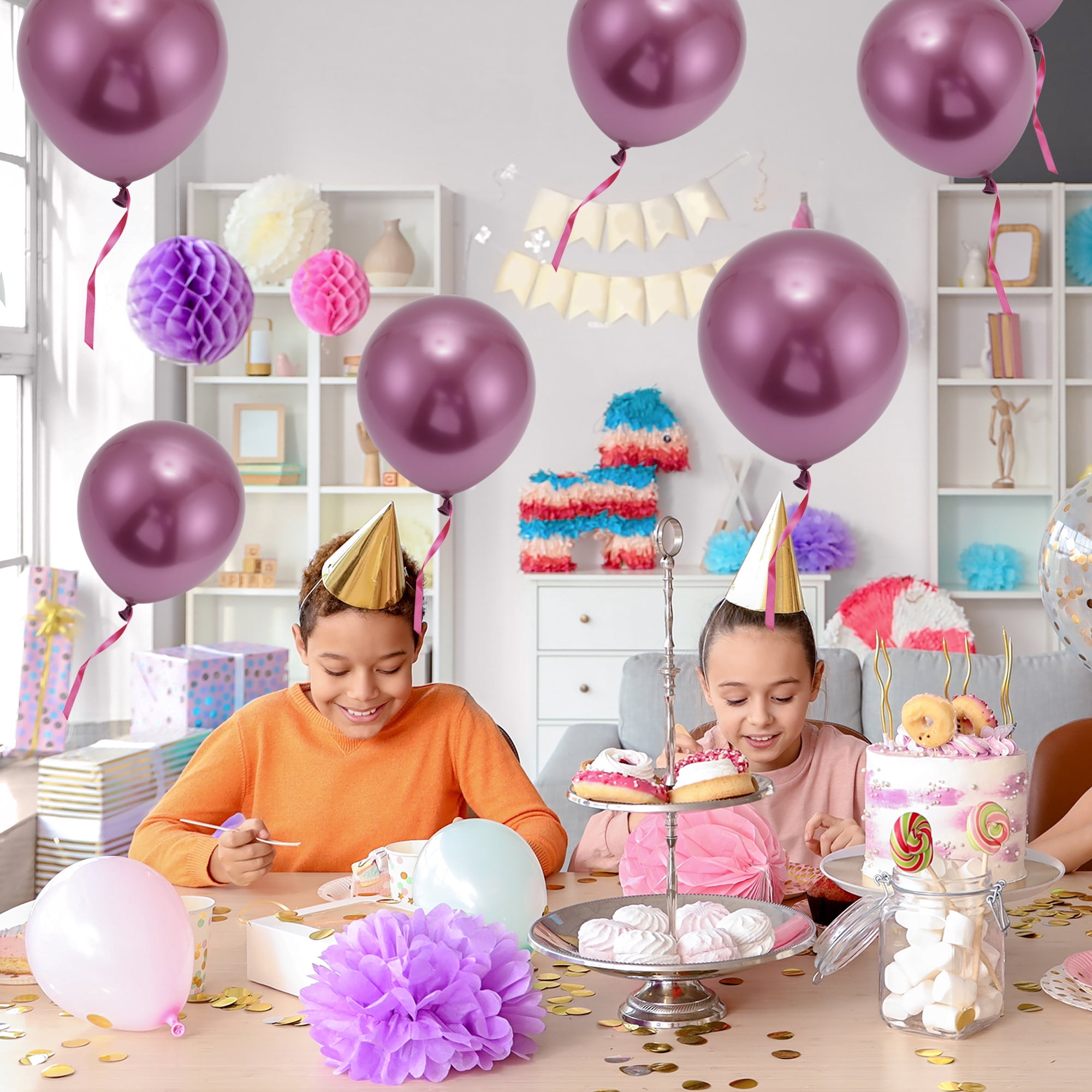 Unique Bargains 20Pcs Latex Party Wedding Graduation Anniversary Balloons Red