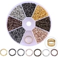 thumbnail image 1 of 210g Assorted Iron Open Jump Rings Brass Jewelry Findings Connector Rings for Jewelry Making Crafts Supplies, 1 of 7