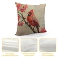 thumbnail image 4 of Awypu  Throw Pillow Cover Red Bird Rustic Farm Animal Cardinal Wild Flowers Leaves Branch Cool Funny Square Pillow Case Cushion Cover for Home Car Decorative 16x16 Inch, 4 of 5