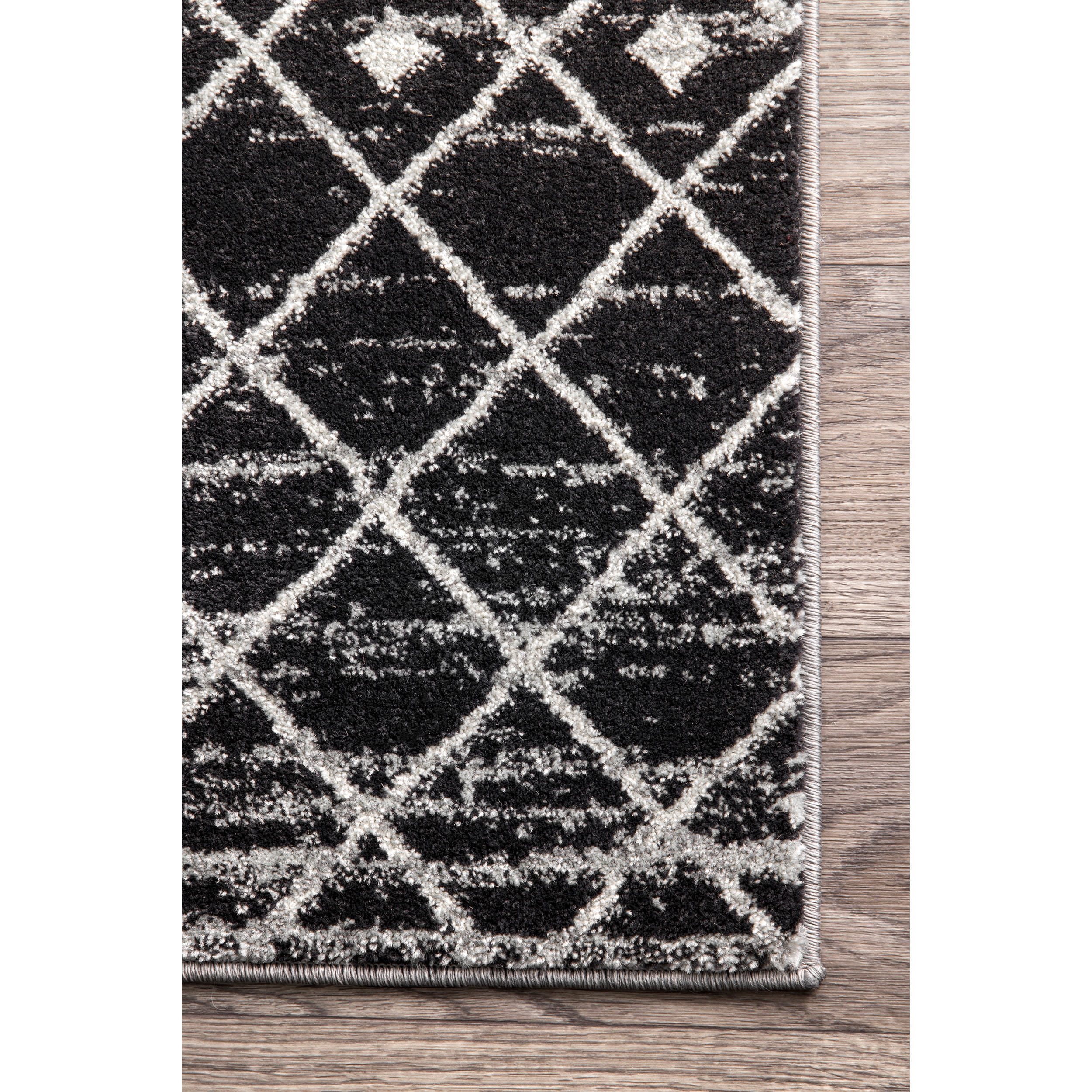 nuLOOM Moroccan Blythe Area Rug, 6' Square, Black