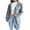 Gray, variant on LYXSSBYX Women Long Sleeve Shacket Jacket Hot Sale Clearance Fashion Women Solid Color Autumn and Winter Single-breasted Woolen Coat