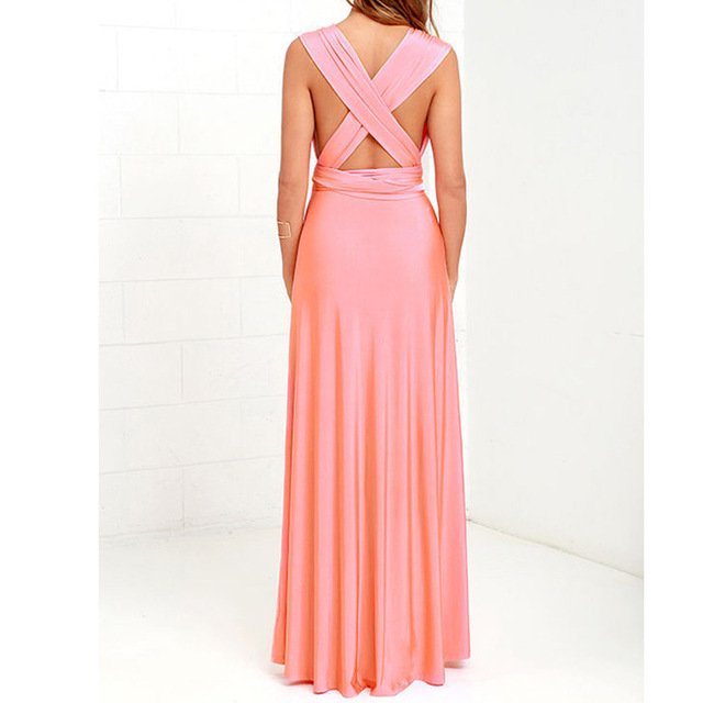 Sexy Women Multiway Wrap Convertible Boho Maxi Club Red Dress Bandage Long Dress Party Bridesmaids Infinity Robe Longue FemmeM Gao Jinjia LED
