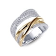 thumbnail image 4 of Lafonn Classic Sterling Silver 2-Tone Plated Simulated Diamond Ring (0.96 CTTW), 4 of 5
