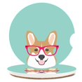 thumbnail image 1 of Corgi - Juego De Posavasos Absorbentes Para Tazas De Coche, Diseño De Cachorros De Cerámica, Regalos De Corgi Para Amantes De Perros Y Dueños De Mascotas, Aman A Los Cachorros Corgi De 2.56 Pulgadas (, 1 of 4