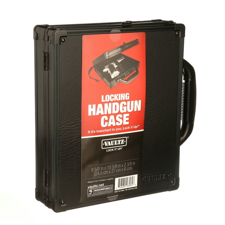 Locking Gun Case with Security Tether and Hard-Sided in Tactical Black Locking Gun Case with Security Tether and Hard-Sided in Tactical Black