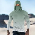 thumbnail image 2 of Xzbqbs Fishing Hoodies for Men with Face Mask UPF 50 + Sun Protection Breathable Long Sleeve Outdoor Hiking Gradient Shirt for Men, 2 of 5