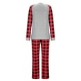 thumbnail image 4 of Odeerbi Christmas Pajamas For Family Matching Outfits Attire Suits Patchwork Plaid Printed Homewear Round Neck Long Sleeve Two-piece Mom Sets, 4 of 6