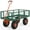 Green,Orange, variant on Heavy Duty 500-1400 lbs Steel Garden Cart - 10" All-Terrain Wheels, Removable Mesh Sides, 180° Rotating Handle, Versatile Outdoor Utility Wagon for Lawn, Yard, Farm, Warehouse