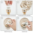 thumbnail image 6 of Gold Crystal Table Lamp Set Vintage Nightstand with Clear Crystal Beads Lampshade, 6 of 6