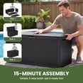 thumbnail image 4 of Uforic 90 Gallon Outdoor Resin Storage Deck Box, Waterproof UV Protected Lockable Box with Handles, Large Patio Storage Container for Garden Tools & Furniture Cushions, Black, 4 of 8