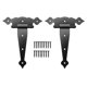thumbnail image 2 of Heavy Duty Gate Hinges 8inch Strap Hinges Shed Door Hinges Barn Door Hinges For Wooden Fences Decor, 2 of 5