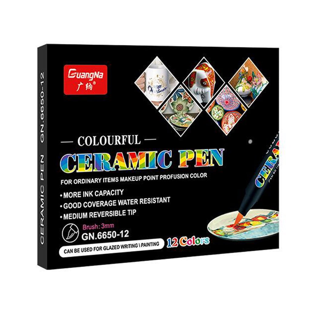 Ceramic Marker Pens Sets Permanent Porcelain Marker Pens for Drawing on