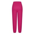thumbnail image 6 of AINIYS Fashion Women's Casual Drawstring Pants Comfortable Stretch Waist Pocket Trousers Regular Length Suitable for Daily Outdoor Activities All Season Wear Hot Pink M, 6 of 7