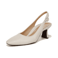 thumbnail image 2 of Vionic Women's Sirah Perris Slingback Heel Cream White Leather 7.5M, 2 of 7