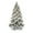 5FT, variant on Decorated Holiday Christmas Tree, PVC Branch Tips, Metal Hinges & Base, Flocked Design, Pine Cones for Home, Office, Party Decoration