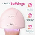 thumbnail image 3 of UV Light for Gel Nails, UV Dryer for Gel Polish with 3 Timer Settings Professional LED Nail Lamp Art Tools Auto Sensor SUNone Pink, 3 of 13