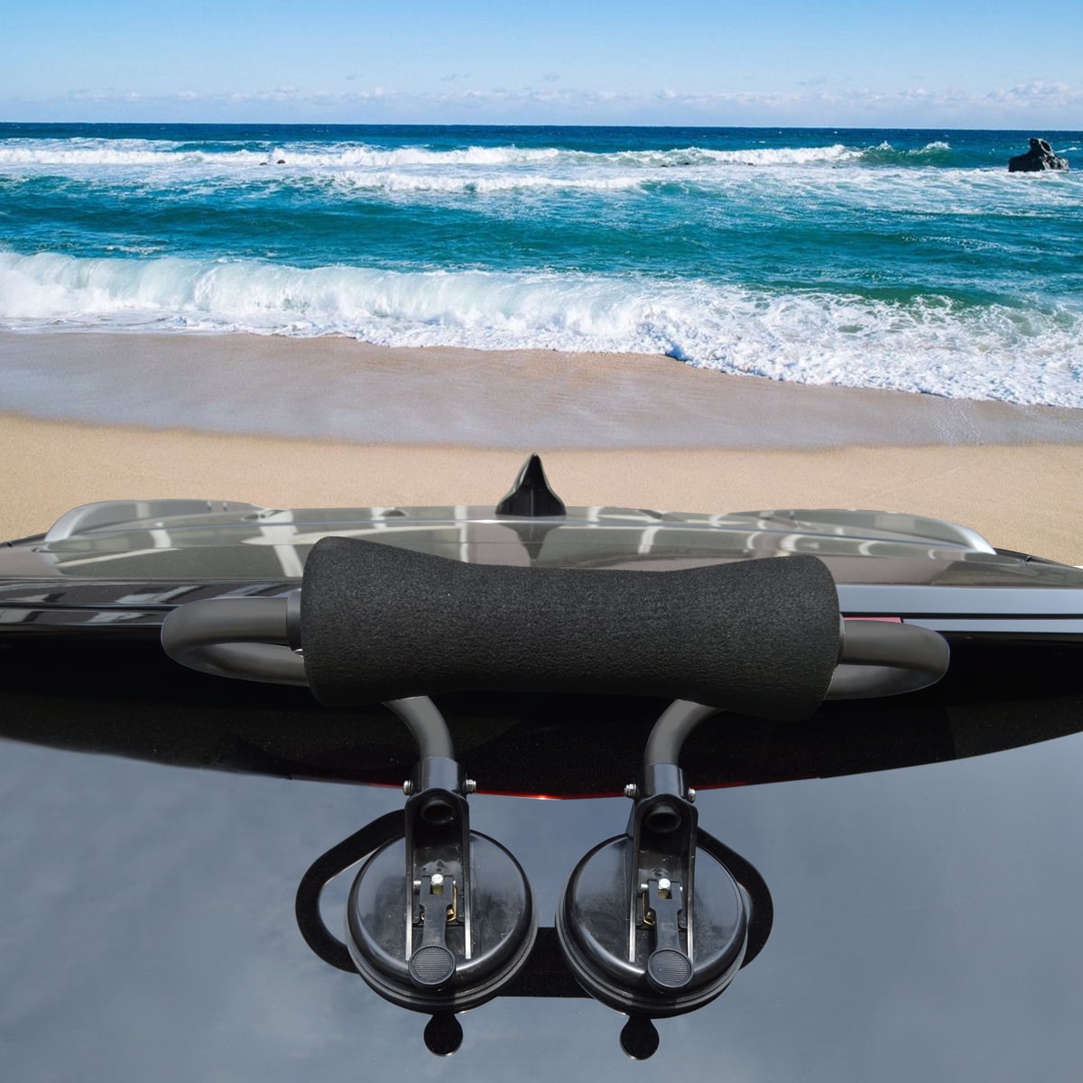 Kayak Roller Loader, Kayak Load Assist Roller Mount with Suction Cup for Car SUV - Black