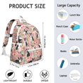 thumbnail image 6 of Pink Boston Terrier and Flower Backpack for School,Cute School Bag,Schoolbag with Adjustable Shoulder Straps & Padded Back,13.4"x11"x4.7", 6 of 6
