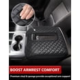 thumbnail image 5 of KBH Center Console Cover for Chevy Silverado GMC Sierra 2014-2018, Black Leather Middle Console Lid Armrest Cover for Tahoe Yukon Suburban 2015-2020 (Bucket Seat Only), 5 of 8