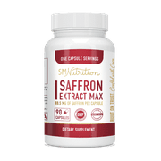 Saffron Supplement 88.5mg (90 Capsules, 3-Month Supply) 100% Saffron Extract Appetite Control for Men & Women* - Weight Loss Support, Appetite Control, & Vision Health* - Gluten-Free, 3rd-Party Tested
