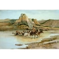 thumbnail image 2 of Russell, Charles M. 24x17 Black Modern Framed Museum Art Print Titled - Return of the Horse Thieves, 2 of 4
