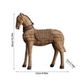 thumbnail image 2 of Wicker Horse Figurine 10.24 Inch Rustic Farmhouse Tabletop Decor Handwoven Animal Sculpture for Home Decoration, 2 of 9