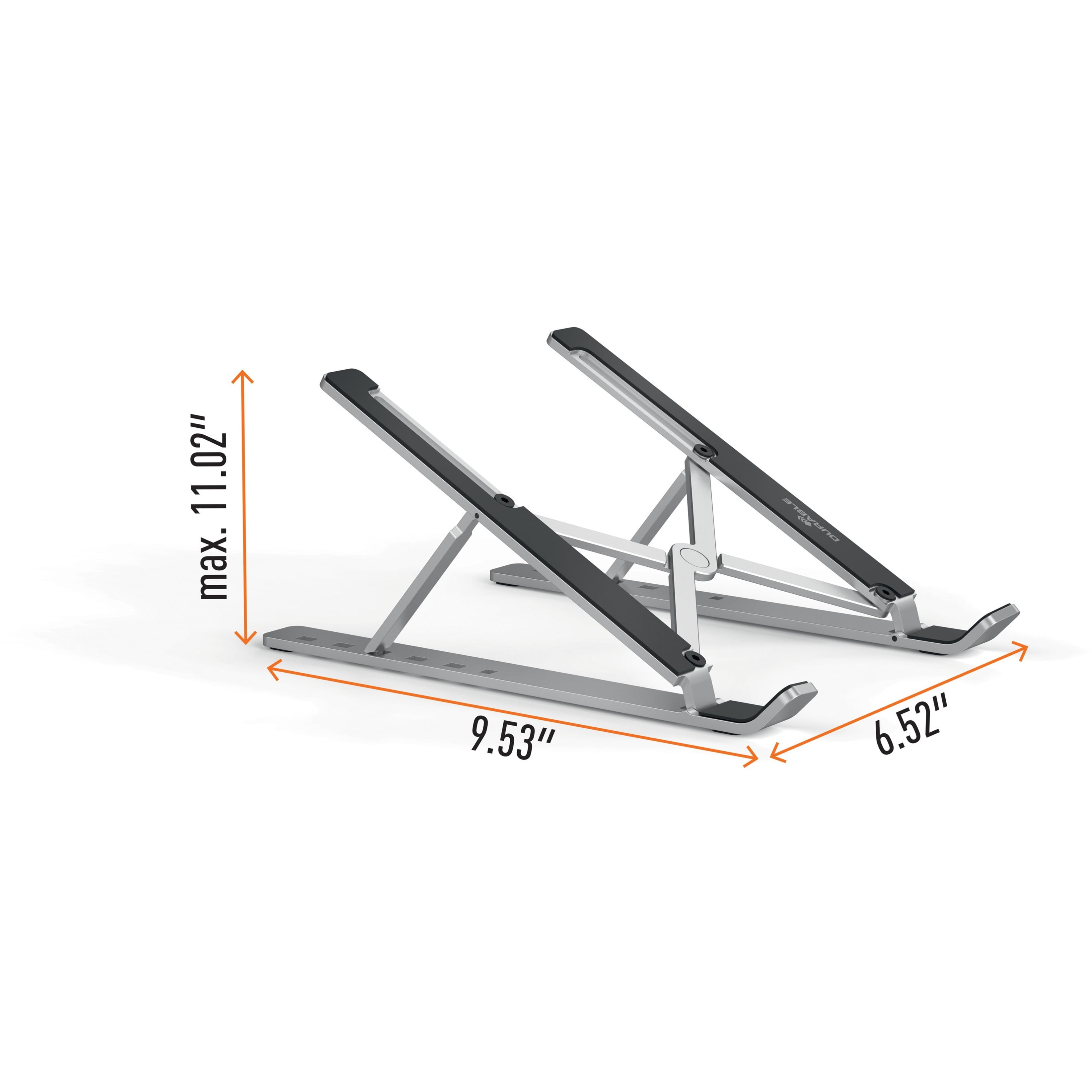 Durable Laptop Stand which is foldable and portable for mobile devices such as laptops (up to 5 kg).