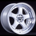 thumbnail image 2 of For 17x9 inch (1 Single Wheel Only) JNC Wheels - 17" JNC017 Pearl White Machined Lip Gold Rivet Rim - 5x100/5x114.3 JNC Wheels-24307144902, 2 of 2