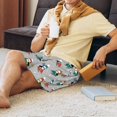 thumbnail image 5 of Pofeuu Skiing penguin Print Men's Soft Woven Elastic Waistband Sleep Pajama Short-Medium, 5 of 6