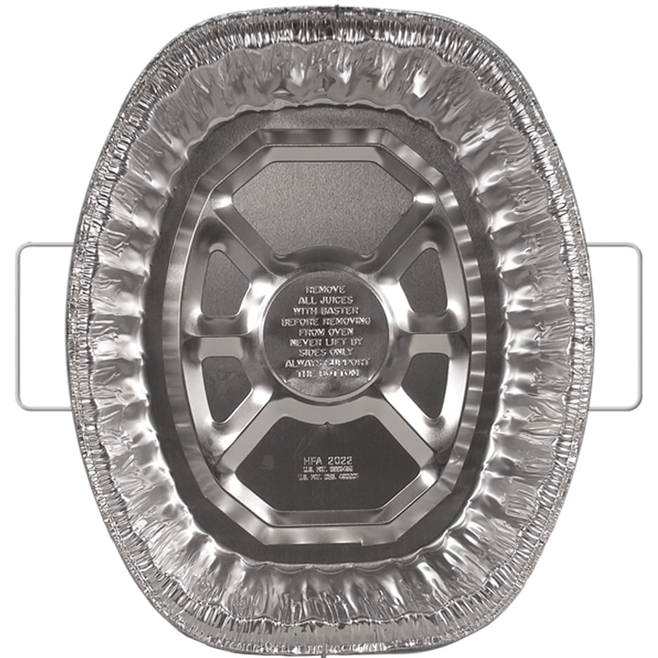 Mainstays Aluminum Oval Roaster with Handles, 16" x 13.13" x 3.13"