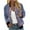 Blue, variant on Herrnalise Women's Bomber Jacket Casual Coat Zip Up Outerwear Windbreaker Floral Prints Overcoat With Pockets Gray,M