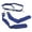 Blue, variant on Champion Sports 52" Pop Flag Football Belts - White
