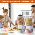 thumbnail image 3 of Cereal Dispenser Countertop 2 Pack with Bowls Spoons Cutlery Box,5.5 QT Dry Food Dispenser Snack Organizer Containers Storage with Lids for Pantry Kitchen Organization Oatmeal Nut Granola Candy, 3 of 7