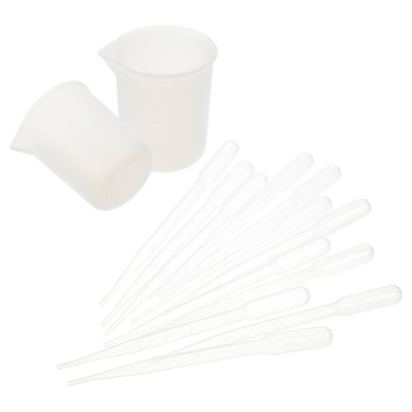 Phenofice Measuring Cup with Scale Plastic for Laboratory Use and Crafts 12 Droppers