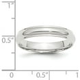 thumbnail image 3 of Solid 14k White Gold 4.2mm Half Round with Edge Wedding Band Size 11 - Ring Size 11.0, 3 of 6