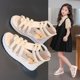 thumbnail image 2 of Sandalias de verano para niñas, estilo grande, con suela suave y punta abierta, zapatos de princesa para niñas pequeñas, zapatos romanos para bebés y niños, 2 of 6