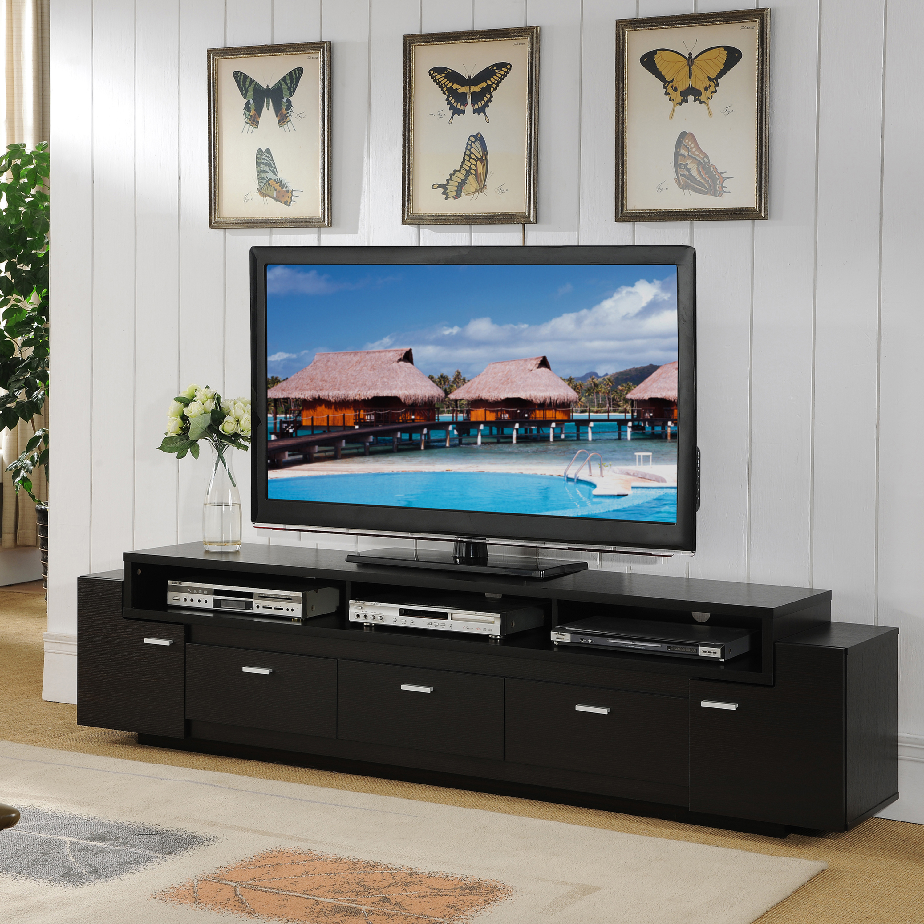 Furniture of America Galdrin Multi-Storage TV Stand, 84", Cappuccino