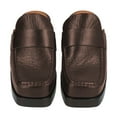 thumbnail image 4 of YDN Women's Retro Platform Slip On Mules Square Toe Low Chunky Heels Clogs Platform Loafers Slippers Shopping Dress Shoes Size 7 Brown, 4 of 4