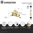 thumbnail image 4 of Kingston Brass CC44452DL 5/8-Inch O.D. Comp x 1/2-Inch O.D. Comp Quarter-Turn Straight Shut-Off Valve in Polished Brass, 4 of 5