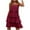 Watermelon Red, variant on qolati Women's Elegant Spaghetti Straps Mini Dress Cute Layered Ruffle Swing A-Line Dress Fashion Loose Fit Summer Party Club Dresses 2023